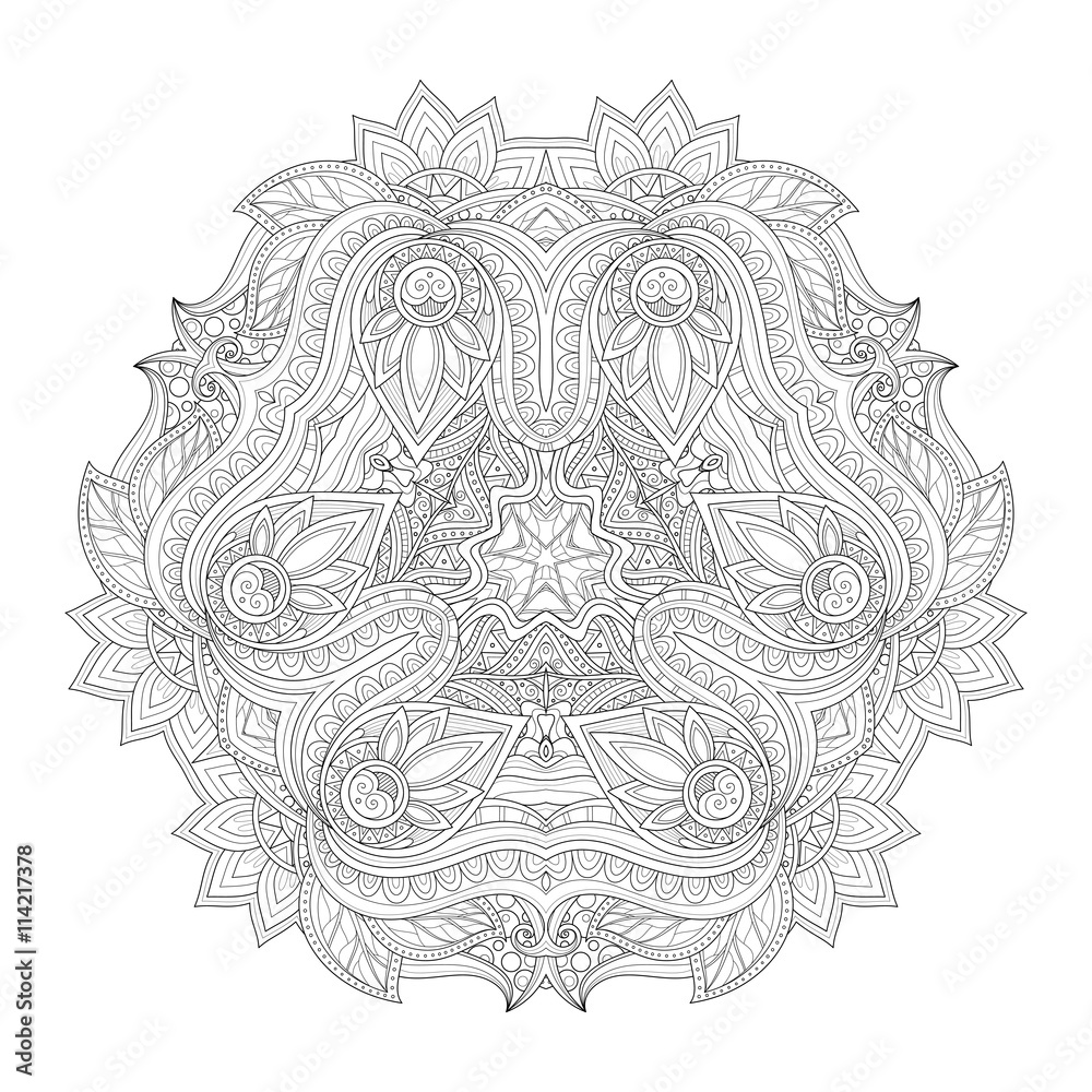 Fototapeta premium Vector Beautiful Deco Monochrome Triangle