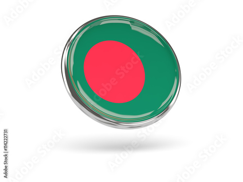 Flag of bangladesh. Round icon with metal frame Free Download Flag of bangladesh. Round icon with metal frame - GFXLoad