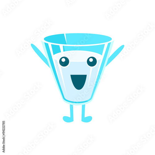 Happy Full Milk Glass Character