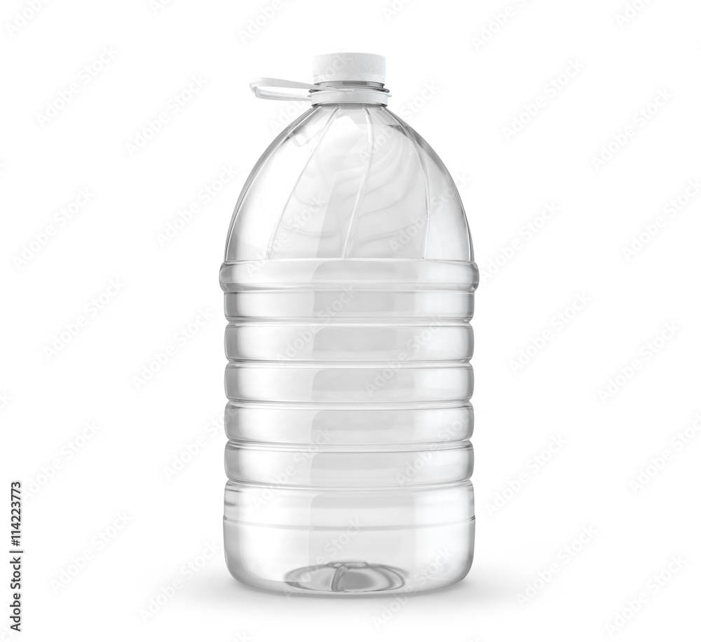 Big bottle 5 liters of water, isolated on a white background. 3d render Stock Illustration