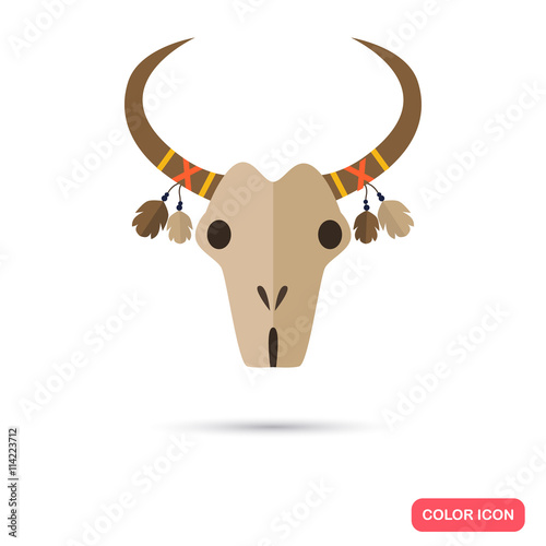 Indians totem color flat icon