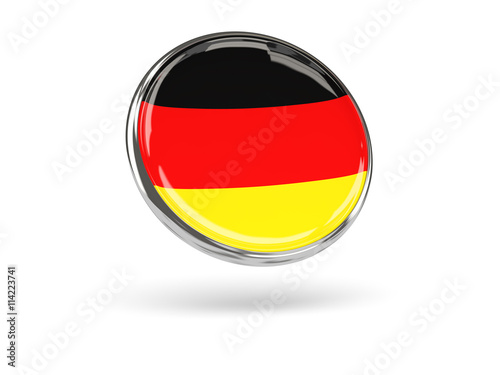 Free Download Flag of germany. Round icon with metal frame - GFXLoad
