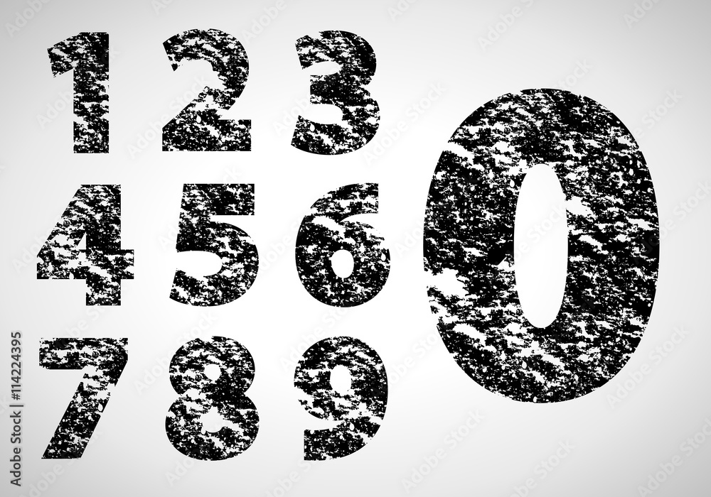 Collection Of Numbers Icons Set - Isolated On Gray Background. Vector Illustration, Graphic Design Collection Of Numbers Icons Set - Isolated On Gray Background. Vector Illustration, Graphic Design