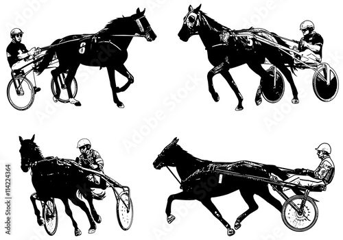 Trotters race sketch illustration