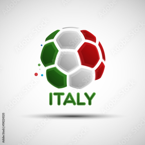 Abstract Italy soccer ball