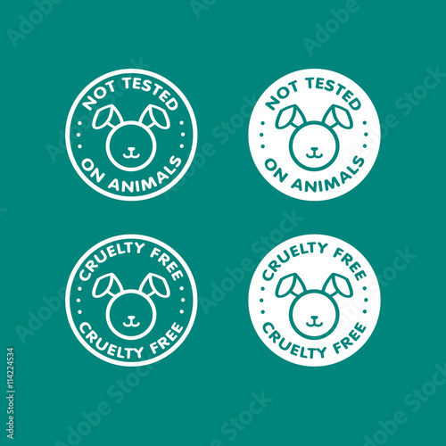Cruelty free - not tested on animals sign icon symbol