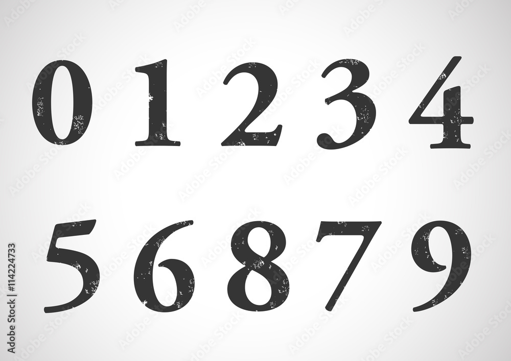 Collection Of Numbers Icons Set - Isolated On Gray Background. Vector Illustration, Graphic Design Collection Of Numbers Icons Set - Isolated On Gray Background. Vector Illustration, Graphic Design