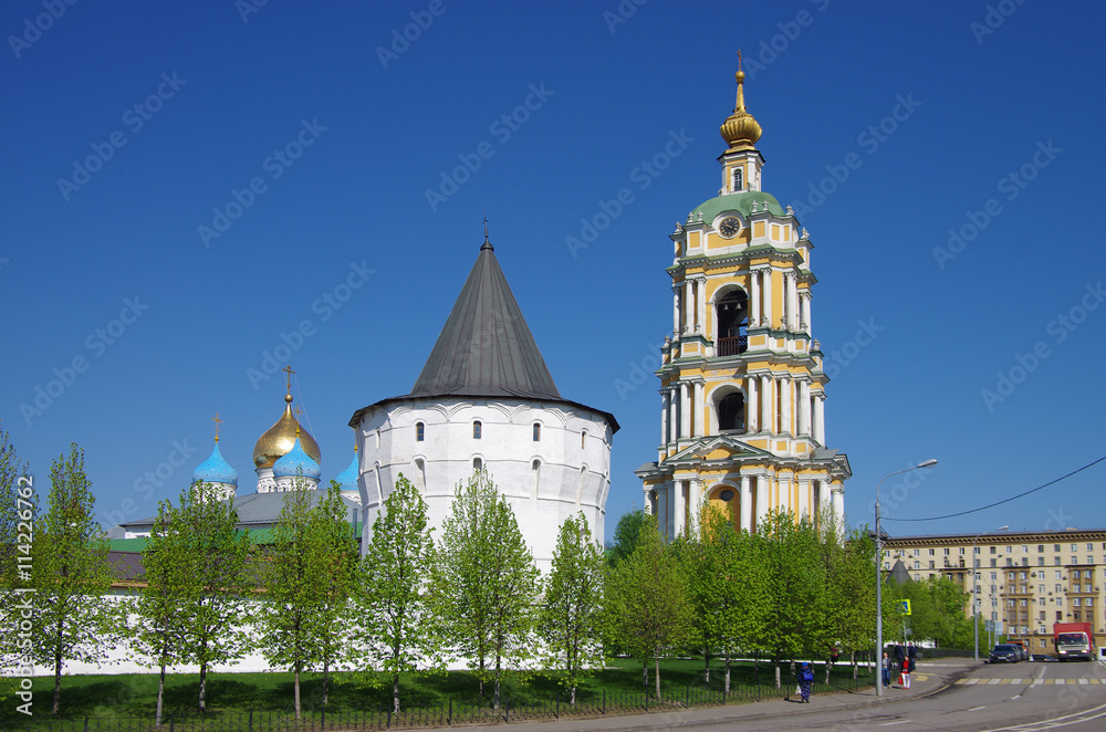 MOSCOW, RUSSIA - MAY, 2016: Novospassky Monastery in spring day