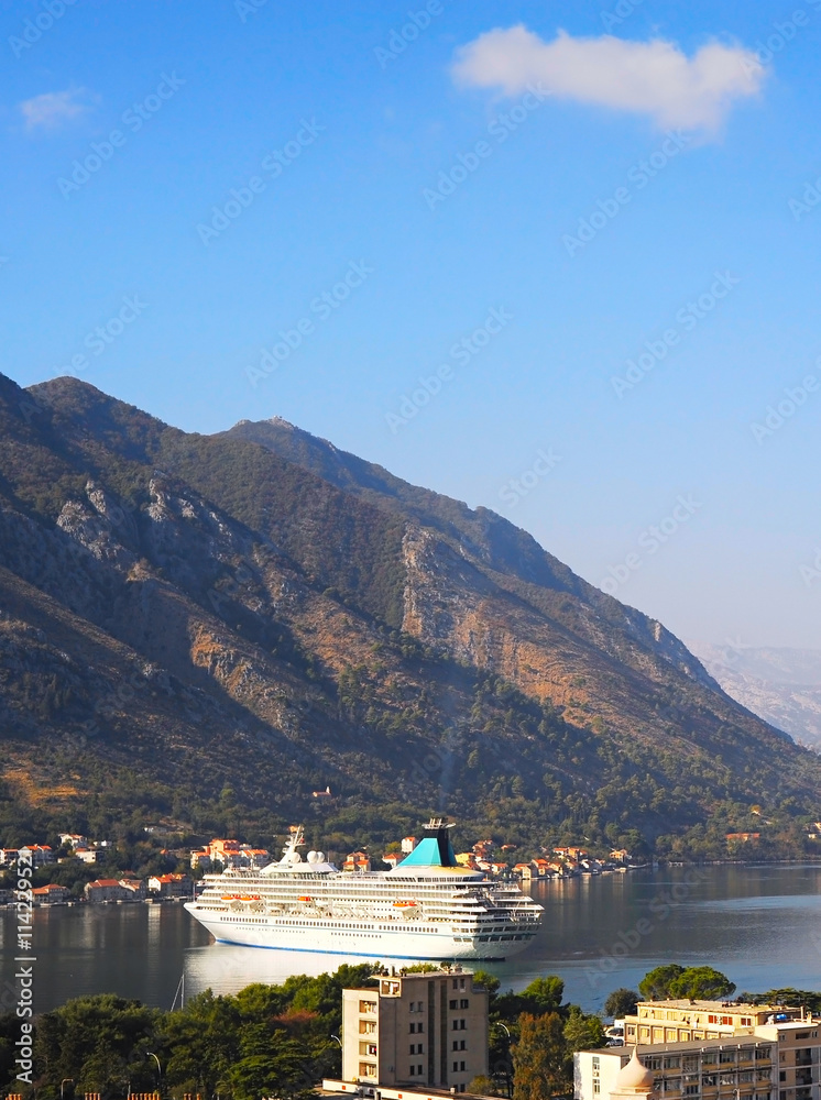 Cruise liner in Montenegro