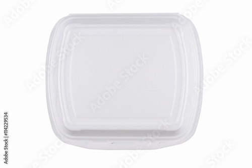 take away fast food packaging on white background photo