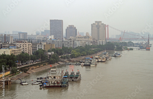 yangtze river and dock in Wuhan © babble