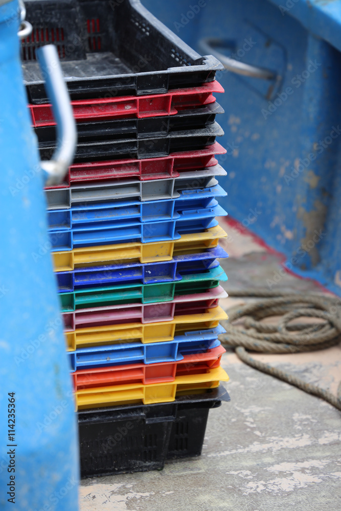 Fototapeta premium Empty Fish Boxes