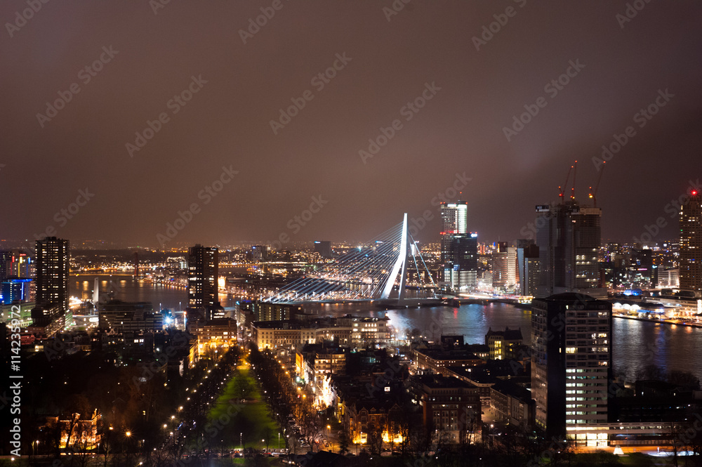 Rotterdam cityscape from the Euromast