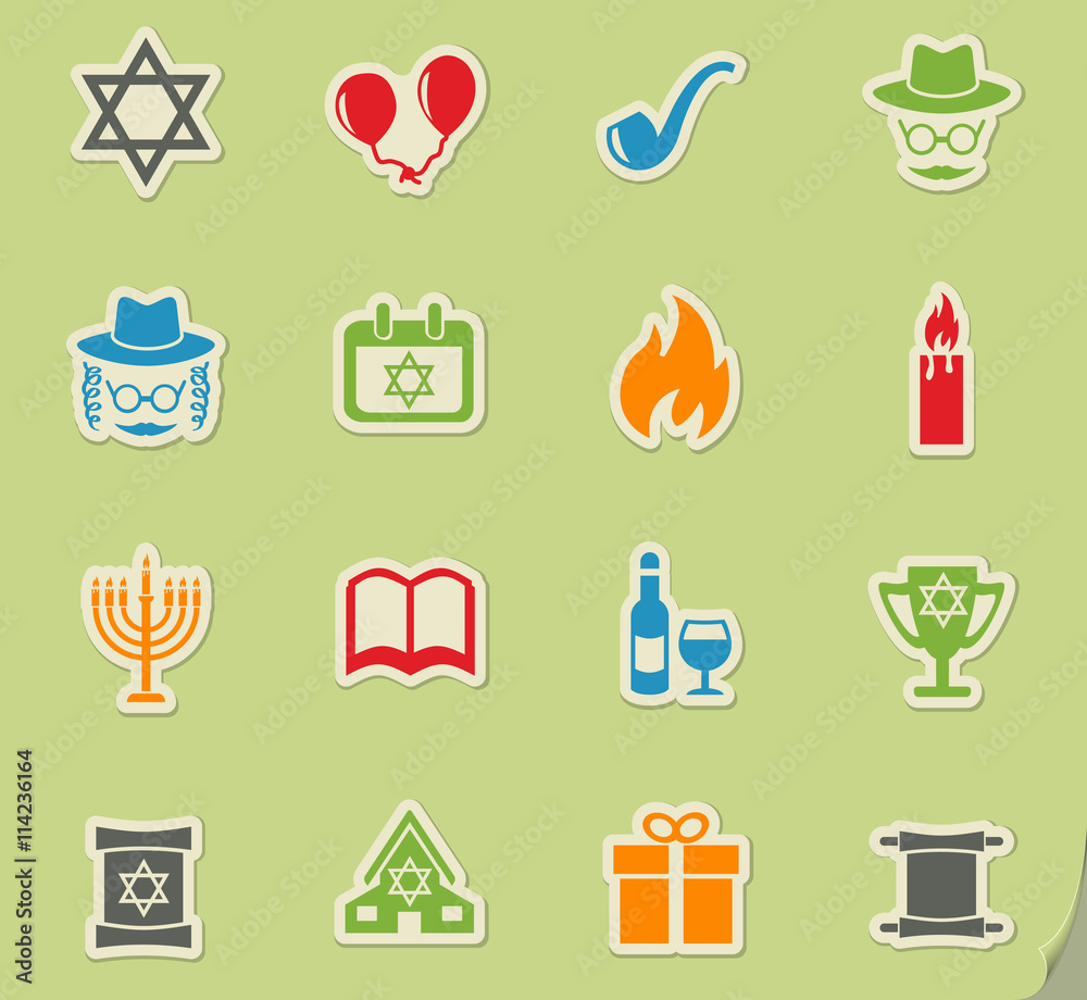 hanukkah icon set hanukkah icon set