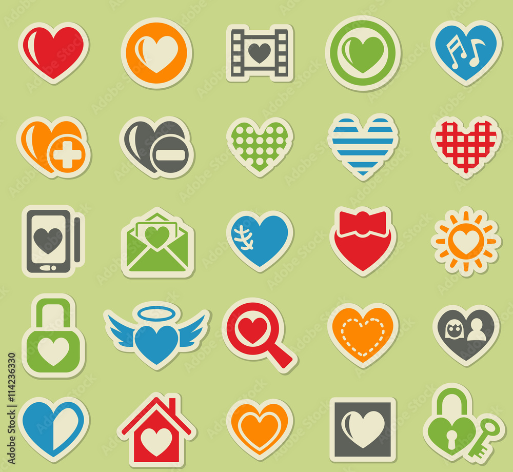 heart love icon set heart love icon set