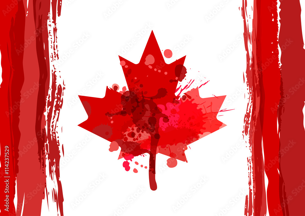 Canada Maple Leaf Vector Design Images, Maple Leaf Design Of Happy