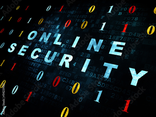 Protection concept: Online Security on Digital background