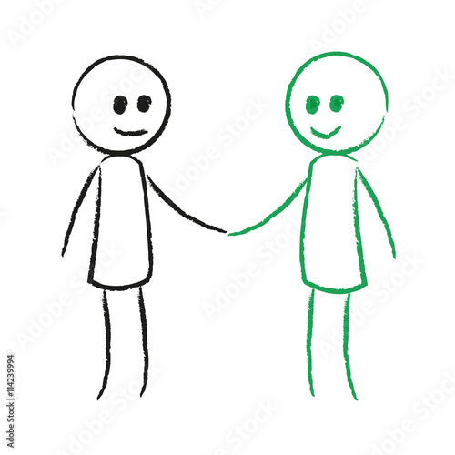 Personen geben sich die Hand