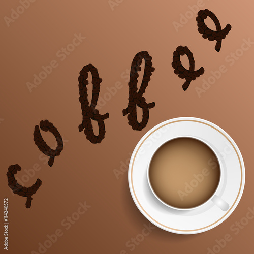 Coffee. Realistic image of the object