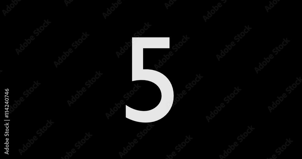 Countdown with white numbers Countdown with white numbers