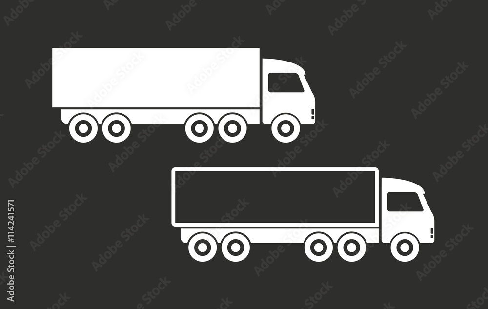 Truck - vector icon. Truck - vector icon.