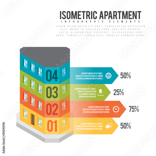 Isometric Apartment Infographic