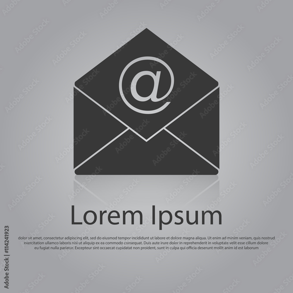 Vector icon of email concept Vector icon of email concept