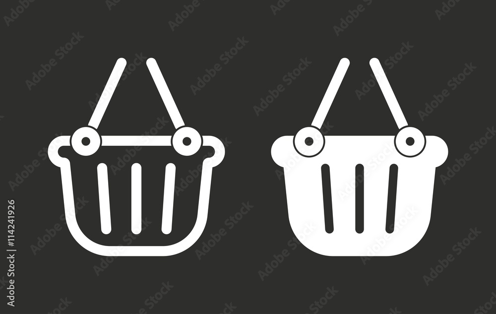 Shopping basket - vector icon. Shopping basket - vector icon.
