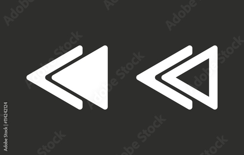 Backward - vector icon.