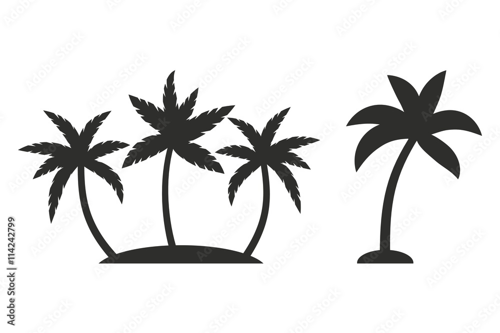 Fototapeta premium Palm tree - vector icon.