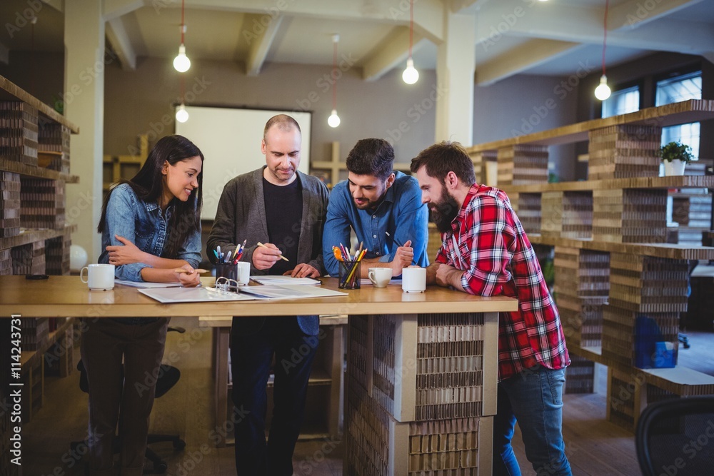 Creative business people discussing in office