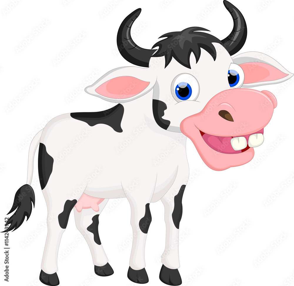 funny cartoon cow for you design
