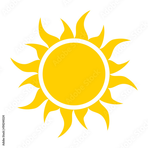 Obraz na plátně yellow sun icon