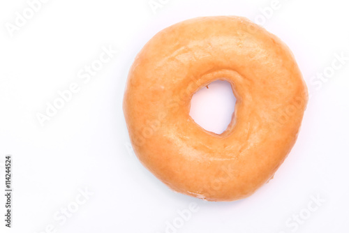 Glazed Donut on White