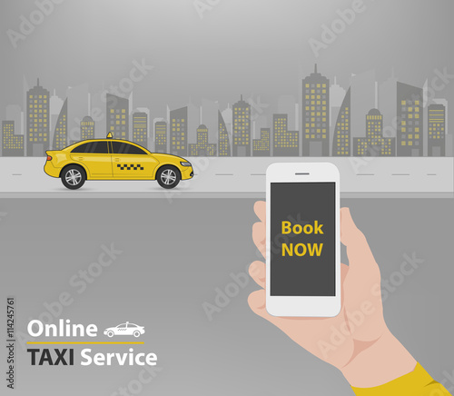 Booking taxi application advertisement