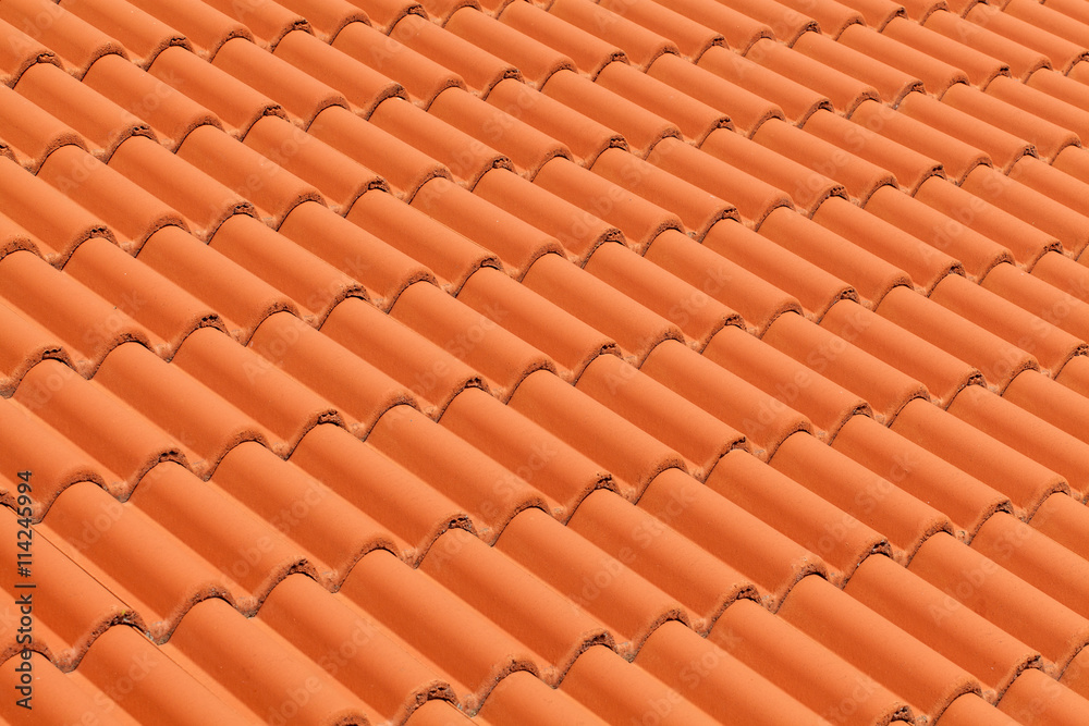 New roof tiles close up detail