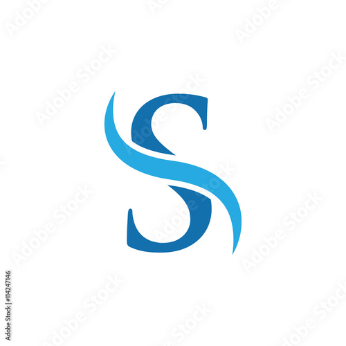 Free Download initial swoosh logo simple s - GFXLoad