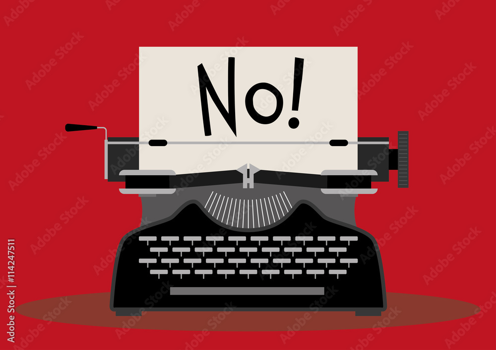 Fototapeta premium Typewriter with written word 