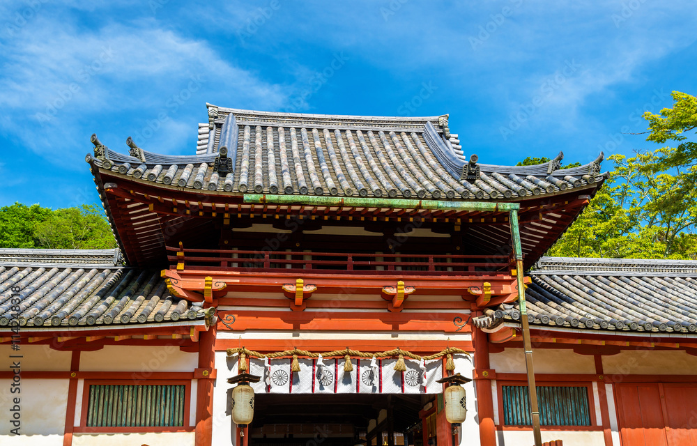 Tamukeyama Hachimangu Shrine in Nara, Japan