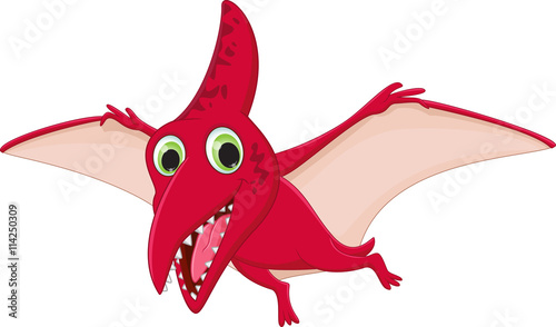 cute pterodactyl cartoon flying