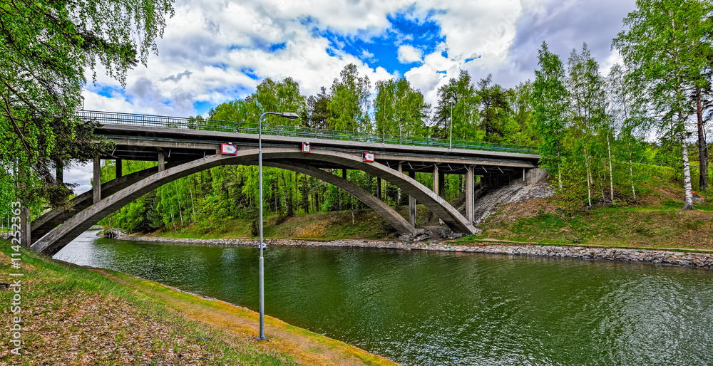 Fototapeta premium Bridge over Vaaksy canal