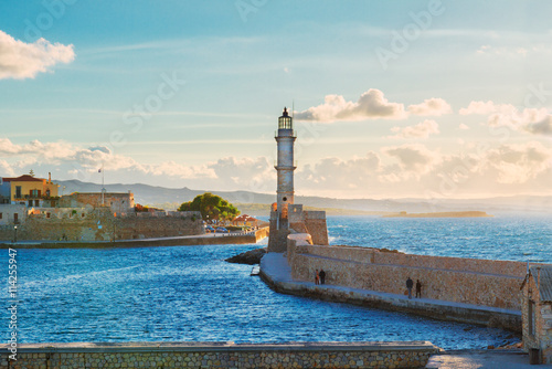 Fotografie habour of Chania, Crete, Greece