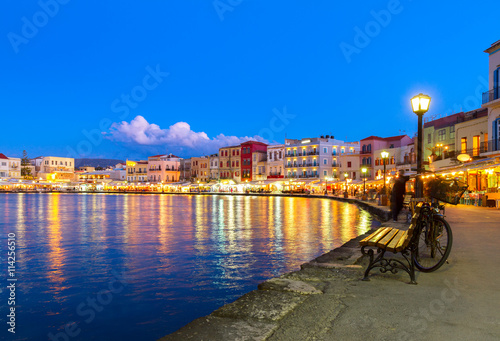 venetian habour of Chania, Crete, Greece photo