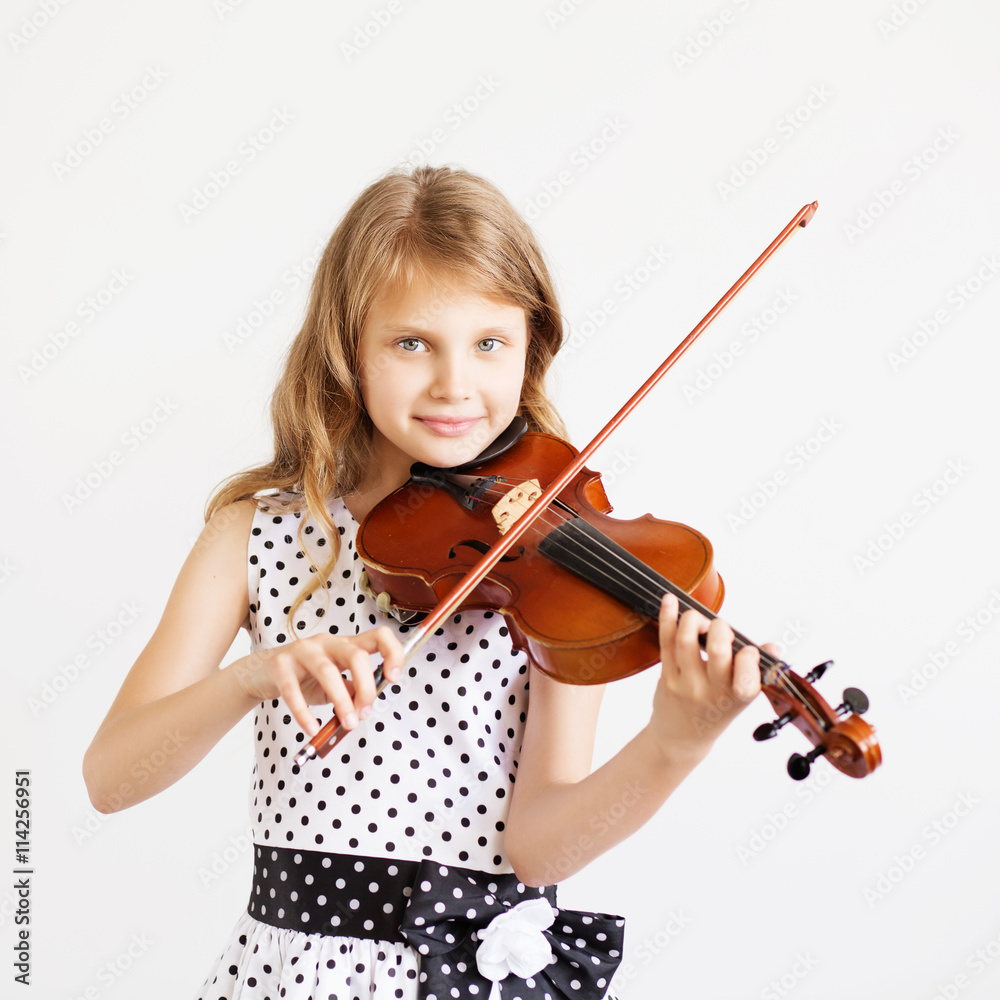 Portrait of the little violinist. Portrait of the little violinist.