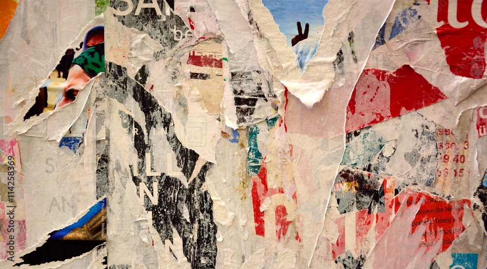 Fototapeta premium Torn posters