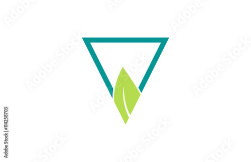 Free Download eco leaf triangle vector logo - GFXLoad