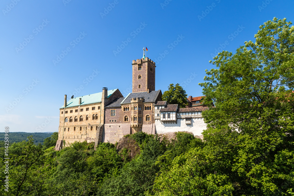 Wartburg Castle, Germany. View of the central part of the castle