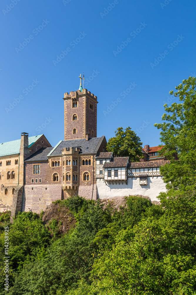 Wartburg Castle, Germany. The central part of the castle (included in the UNESCO list)