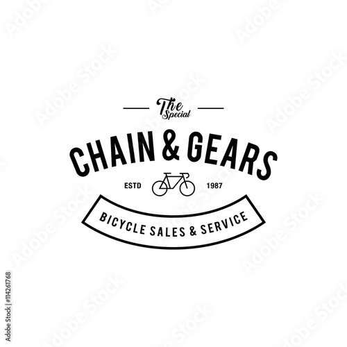 Typographic Bicycle Label Design and Logo