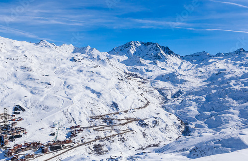 Ski resort Val Thorens. Villages of Les Menuires and Val Thoren